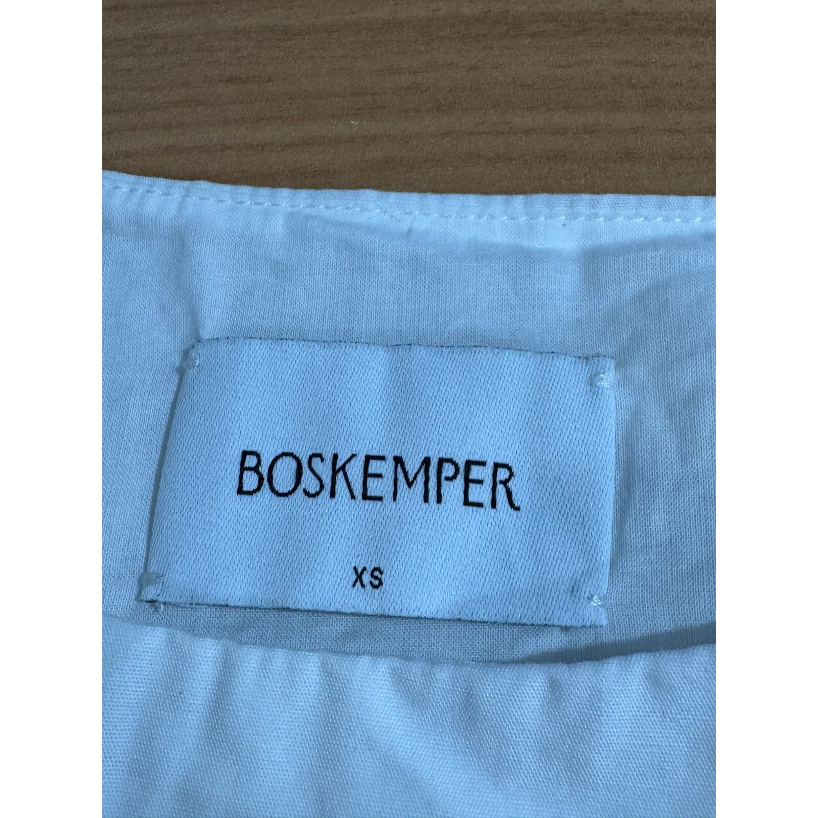 Boskemper Womens White Cotton Tie Shoulder Midi Dress Sleeveless Sz Xs — image 5 of 5